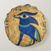 The Egyptian Eye´3 Rond Kussen (Achterkant)