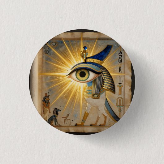 The Egyptian Eye´6 Ronde Button 3,2 Cm (Voorkant)