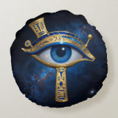 The Egyptian Eye´7 Rond Kussen (Achterkant)