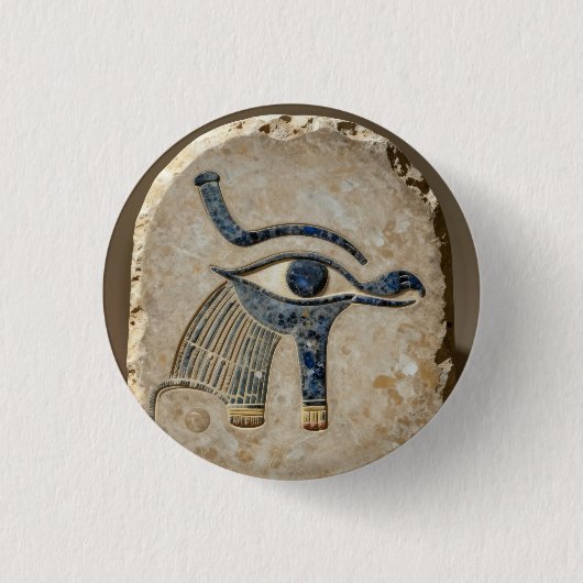 The Egyptian Eye´8 Ronde Button 3,2 Cm (Voorkant)