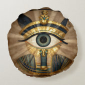 The Egyptian Eye´9 Rond Kussen (Achterkant)