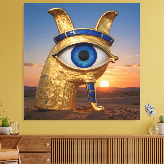 The Egyptian Eye Canvas Afdruk (Insitu (Woonkamer))