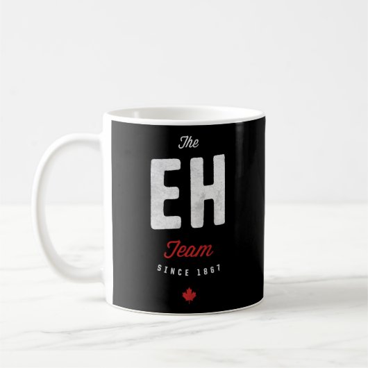 The Eh Team 1867 Canada Maple Leaf Canadian Hockey Koffiemok (Links)