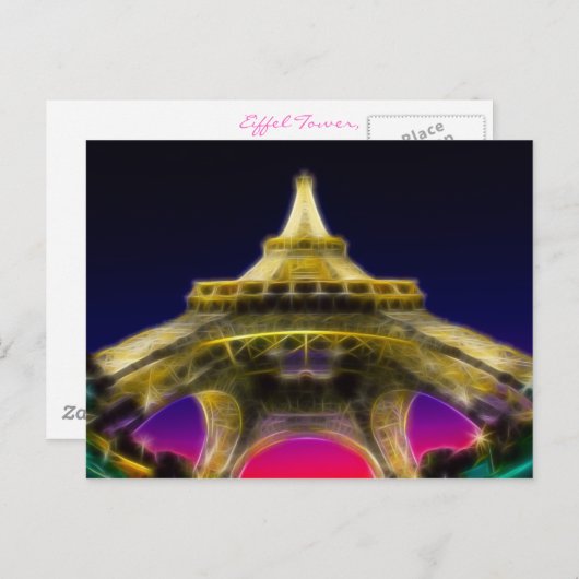 The Eiffel Tower, Parijs, Frankrijk Briefkaart (Voorkant / Achterkant)