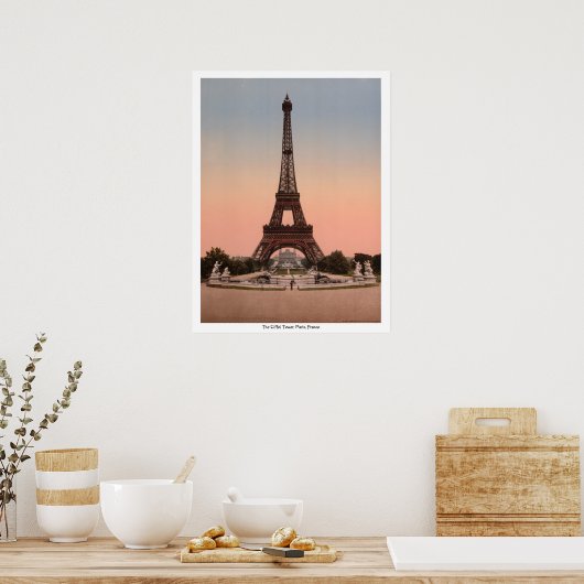 The Eiffel Tower, Parijs, Frankrijk Poster (Keuken)