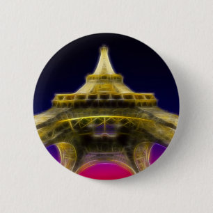 The Eiffel Tower, Parijs, Frankrijk Ronde Button 5,7 Cm