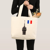 The Eiffel Tower Paris Frankrijk Grote Tote Bag (Voorkant (product))