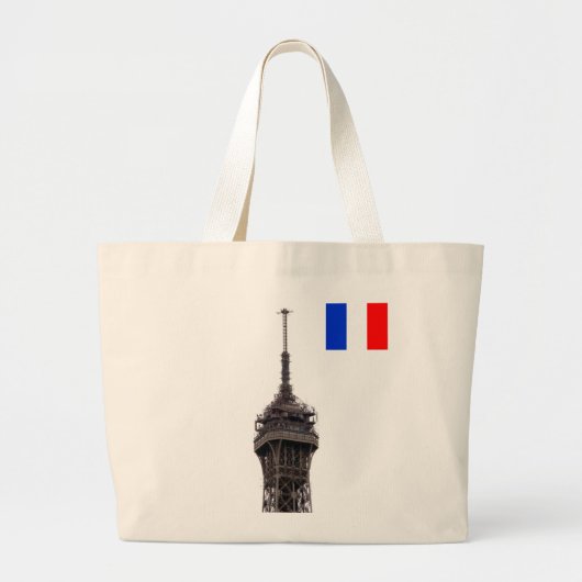The Eiffel Tower Paris Frankrijk Grote Tote Bag (Voorkant)