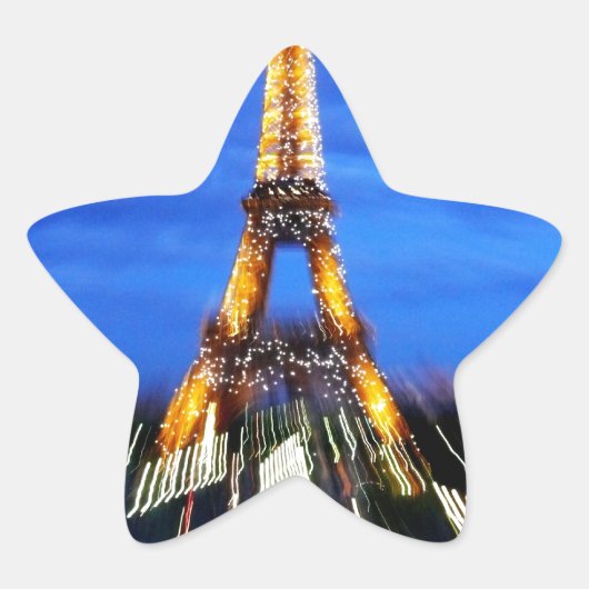 The Eiffel Tower Paris Frankrijk Ster Sticker (Voorkant)
