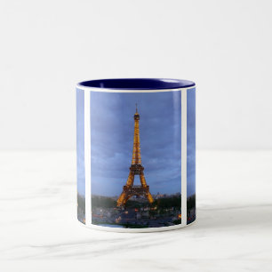 The Eiffel Tower Paris Frankrijk Tweekleurige Koffiemok