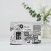 The Eight Ball Pool Room, 1940 Briefkaart (Staand voorkant)