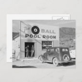The Eight Ball Pool Room, 1940 Briefkaart (Voorkant / Achterkant)