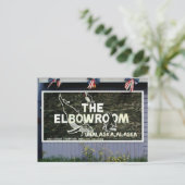 The Elbow Room Sign, Unalaska Island Briefkaart (Staand voorkant)