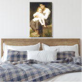 The Elder Sister (door William Bouguereau) Canvas Afdruk (Insitu (Slaapkamer))