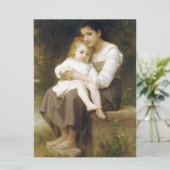 The Elder Sister (door William Bouguereau) Kaart (Staand voorkant)