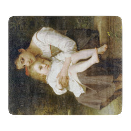 The Elder Sister (door William Bouguereau) Snijplank