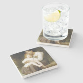 The Elder Sister (door William Bouguereau) Stenen Onderzetter (Zijkant)