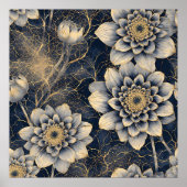 The Elegance of Deep Blue Poster (Voorkant)