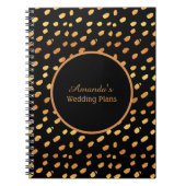 The Elegant Black and Gold Wedding Plans Journal Notitieboek (Voorkant)