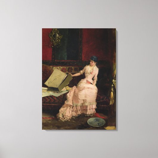 The Elegant Connoisseur, 1883 (olie op doek) Canvas Afdruk (Voorkant)