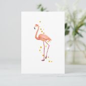 The elegant flamingo kaart (Staand voorkant)