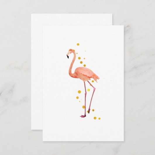 The elegant flamingo kaart (Voorkant / Achterkant)