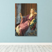 The Elegant Minx (by John Collier) Canvas Afdruk (Insitu (Houten vloer))