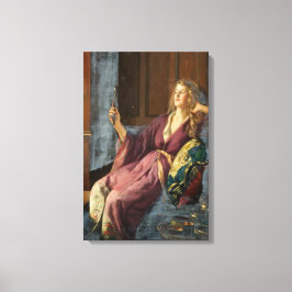 The Elegant Minx (by John Collier) Canvas Afdruk