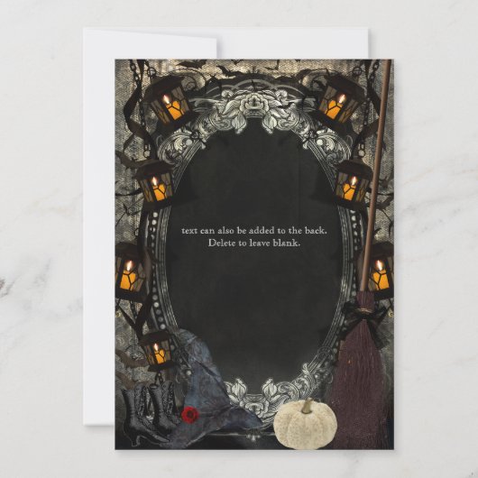 The Elegant Witch Classy Birthday Halloween Party Kaart (Achterkant)