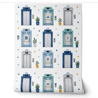 The Elevator Collection - Jongens Editie 9 Liften Behang