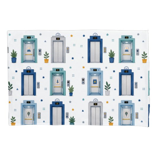The Elevator Collection - Jongens Editie 9 Liften Kussensloop (Voorkant-Links)