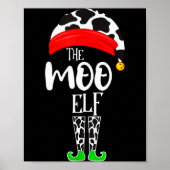 The Elf Moo Cow Funny Christmas Elf Family Matchin Poster (Voorkant)