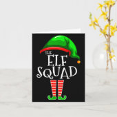The Elf Squad Family Matching Group Christmas Kaart (Gele Bloem)