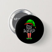 The Elf Squad Family Matching Group Christmas Ronde Button 5,7 Cm (Voorkant /achterkant)