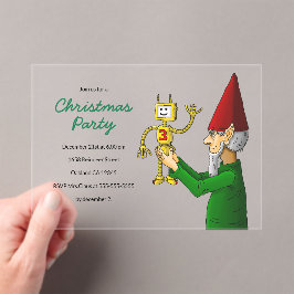 The Elf's Christmas Party Invitation Acryl Uitnodigingen