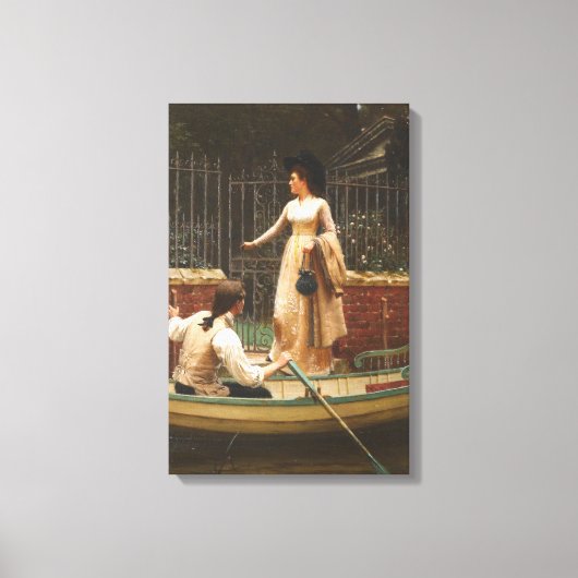The Elopement (Romantic Date) (door E.B. Leighton) Canvas Afdruk (Voorkant)