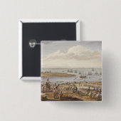 The Embarkation of the English in Holland, 30 Nove Vierkante Button 5,1 Cm (Voorkant /achterkant)