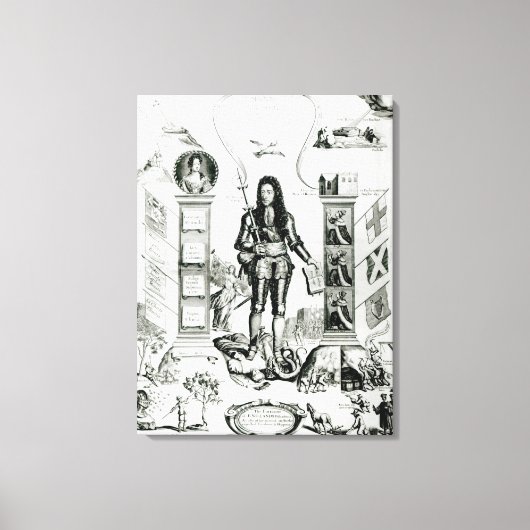 The Emblem of England, oktober 1690 Canvas Afdruk (Voorkant)