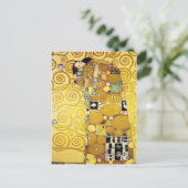 The Embrace (Fulfillment) van Gustav Klimt (1905) Briefkaart (Staand voorkant)