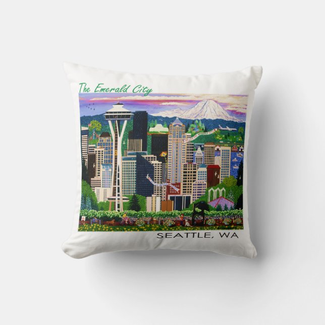 The Emerald City Seattle Kussen (Voorkant)