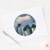 The emperor penguin round sticker (Envelop)