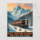 The Empire Builder Vintage Train Briefkaart (Voorkant)