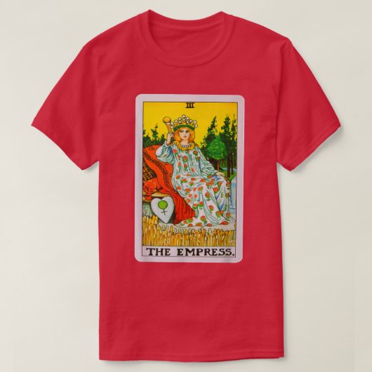 The Empress Tarot Card Graphic Tee T-shirt (Design voorkant)