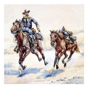The Empty Saddle Western Art door Frederic Remingt Foto Afdruk