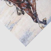 The Empty Saddle Western Art door Frederic Remingt Tissuepapier (Detail)