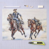 The Empty Saddle Western Art door Frederic Remingt Tissuepapier (Craft)
