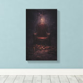 The Empty Throne of Fate Canvas Afdruk (Insitu (Houten vloer))