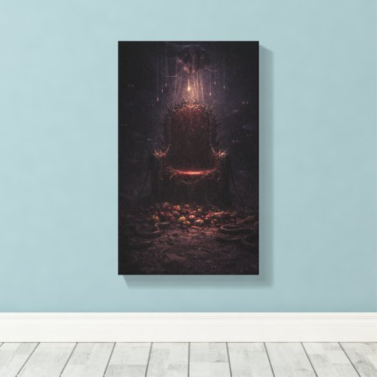 The Empty Throne of Fate Canvas Afdruk (Insitu (Houten vloer))