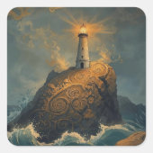 The Enchanted Clifflight Vierkante Sticker (Voorkant)