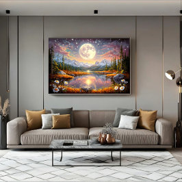 The Enchanted Dream Lake Canvas Afdruk